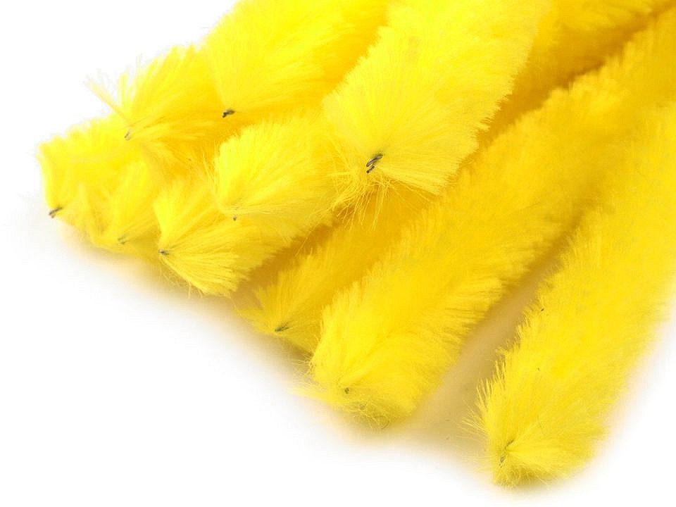 Sârmă plușată, ø15 mm, lungime 30 cm - Portocaliu (50 Bucăți)