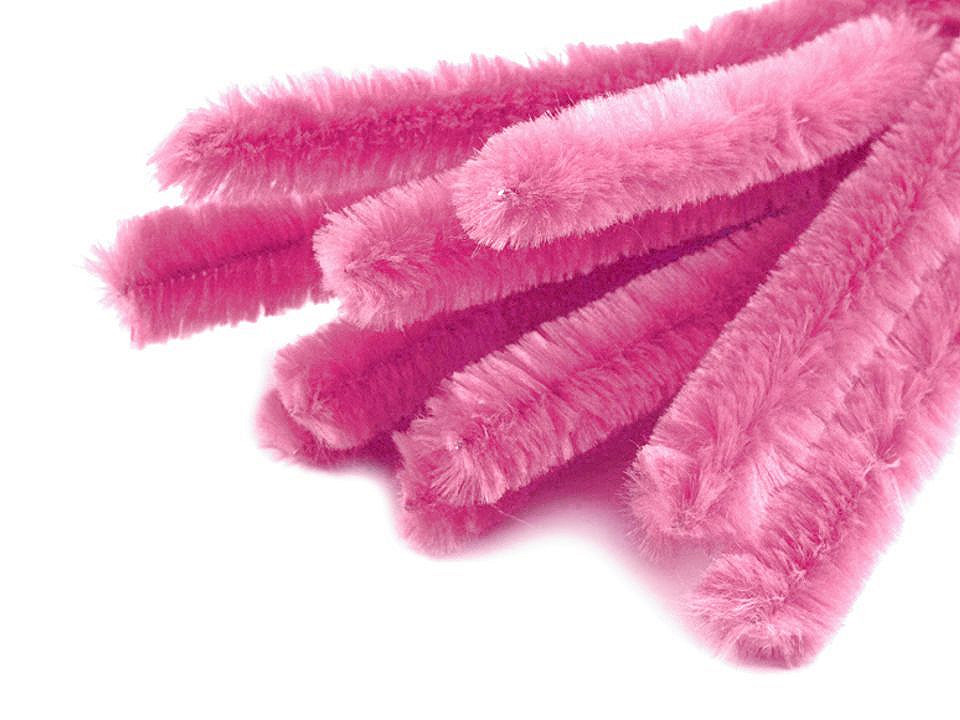 Sârmă plușată, ø15 mm, lungime 30 cm - Portocaliu (50 Bucăți)