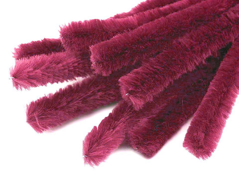 Sârmă plușată, ø15 mm, lungime 30 cm - Portocaliu (50 Bucăți)