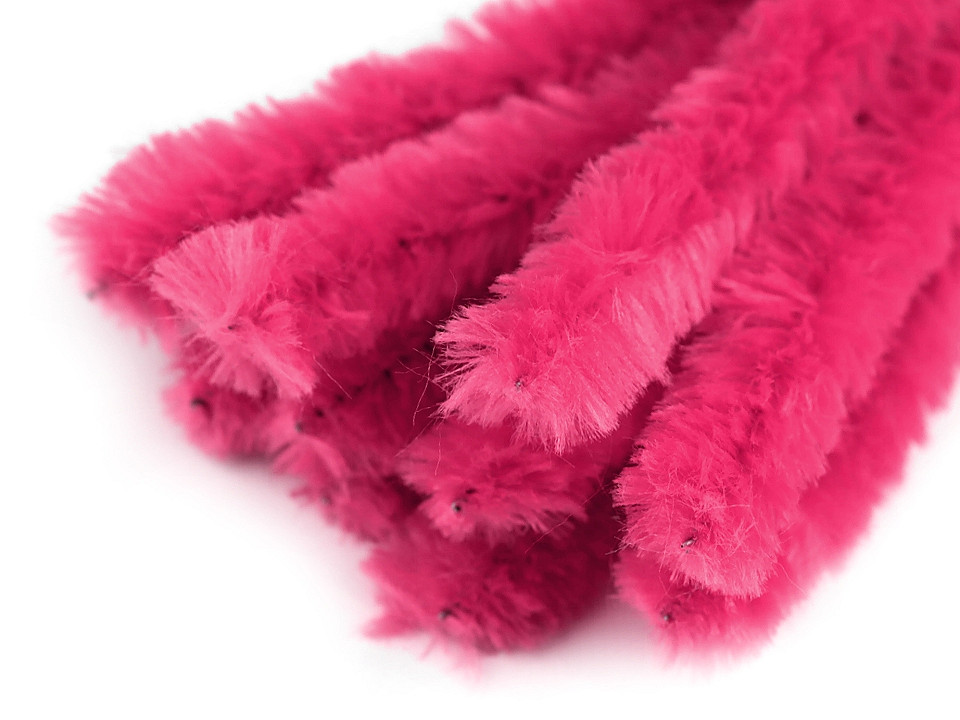 Sârmă plușată, ø15 mm, lungime 30 cm - Portocaliu (50 Bucăți)