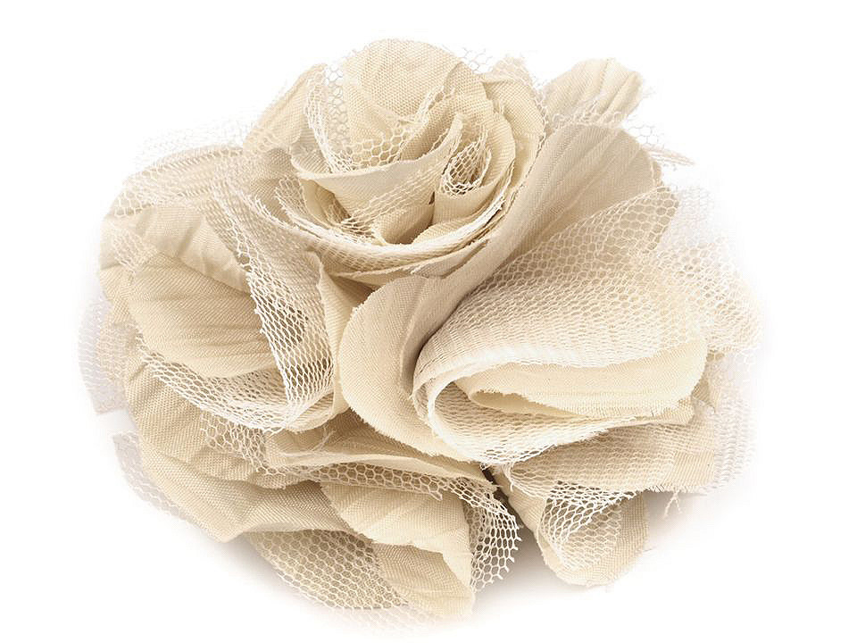 Broșă / clamă de păr trandafir, ø9 cm - Roz mediu (1 Bucată)