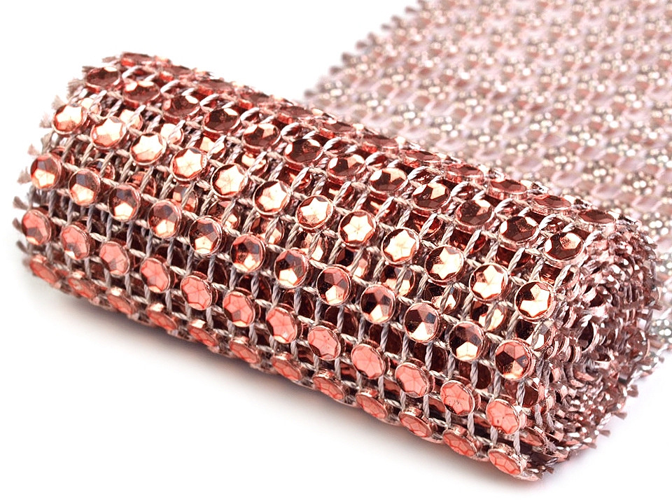 Bandă imitații cristale, lățime 58 mm - Argintiu (9 Metri)