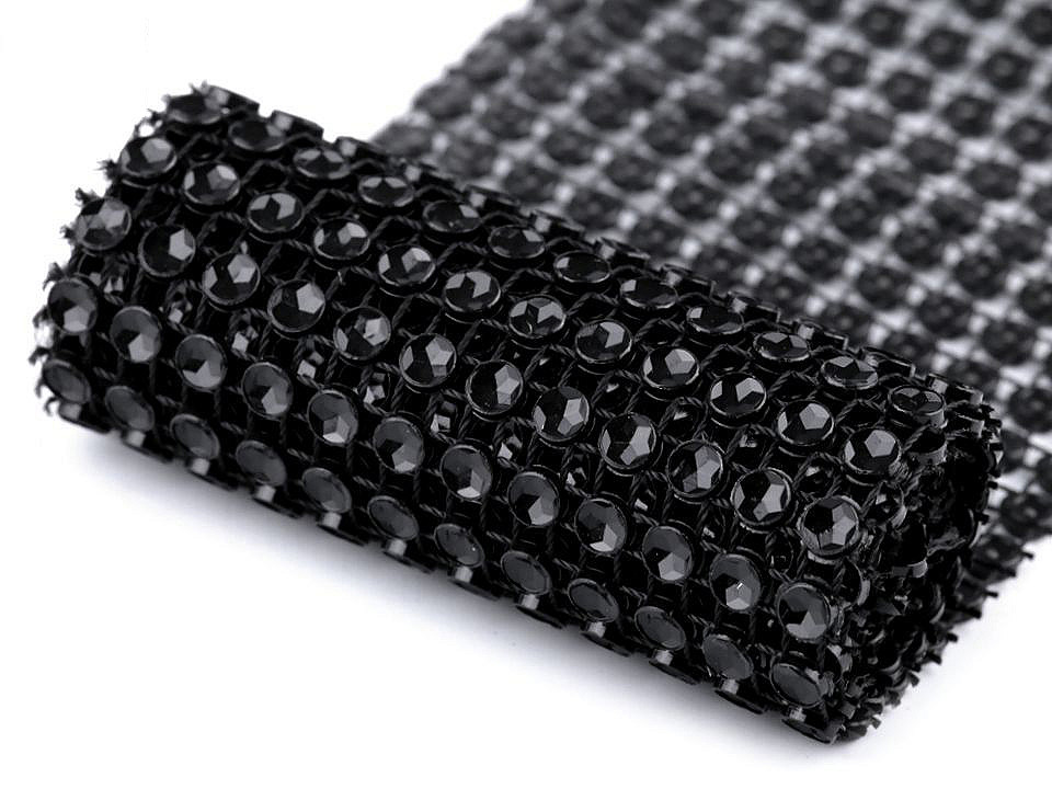 Bandă imitații cristale, lățime 58 mm - Argintiu (9 Metri)