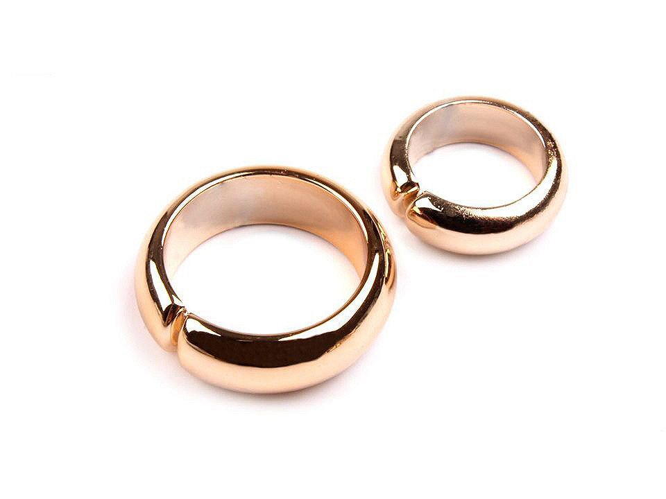 Inele / verighete decorative din plastic - Argintiu (1000 Perechi)