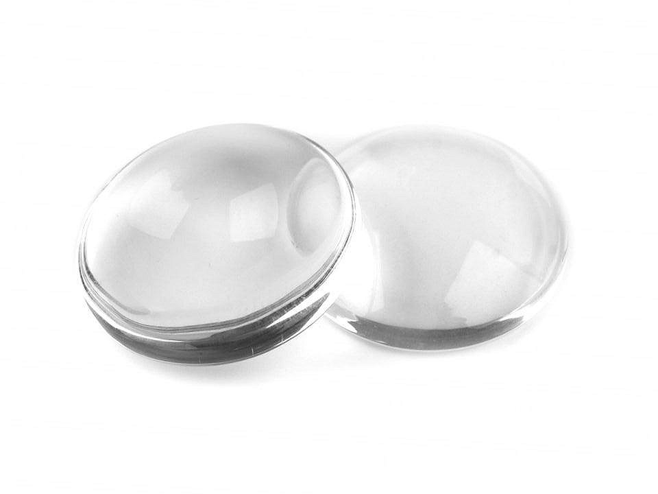 Caboșon sticlă transparent, ø25 mm - Transparent (10 Bucăți)