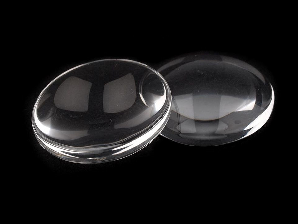 Caboșon sticlă transparent, ø25 mm - Transparent (10 Bucăți)