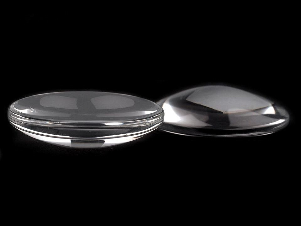 Caboșon sticlă transparent, ø25 mm - Transparent (10 Bucăți)