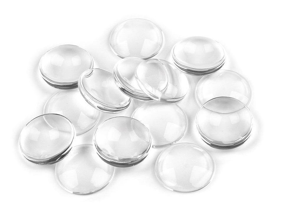 Caboșon sticlă transparent, ø25 mm - Transparent (10 Bucăți)