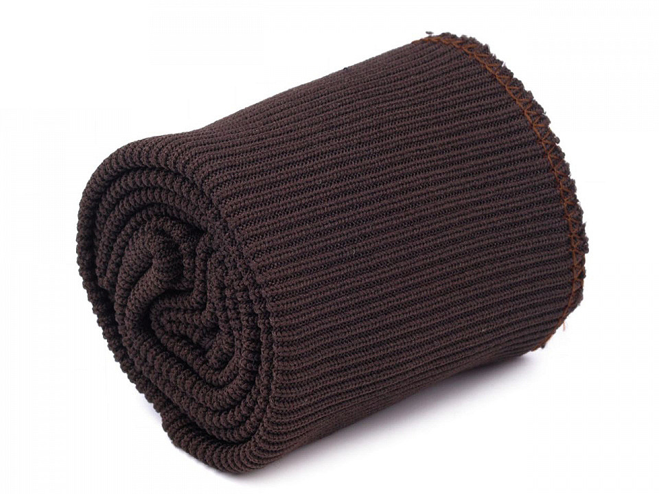 Set bordură și manșete elastice tricotate, lățime 7 cm - Negru (1 Set)