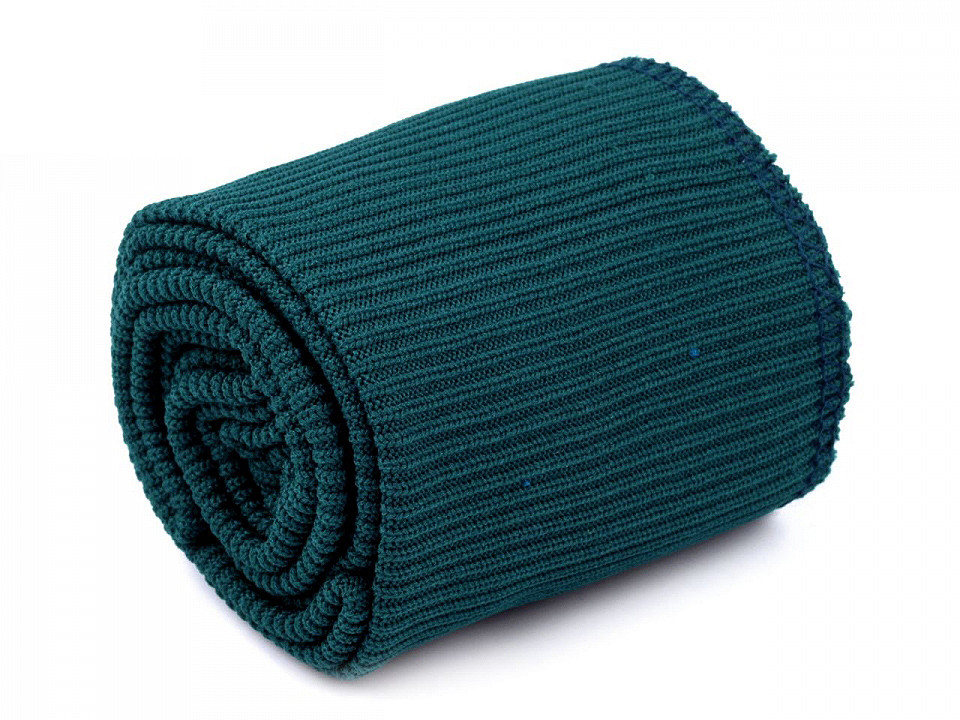 Set bordură și manșete elastice tricotate, lățime 7 cm - Negru (1 Set)