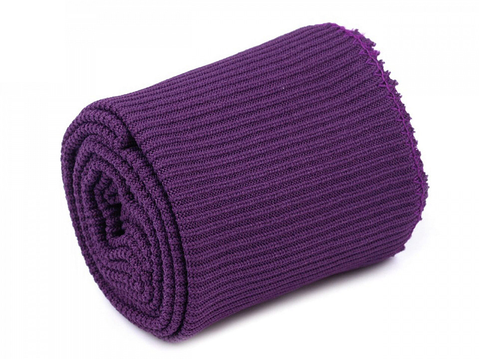 Set bordură și manșete elastice tricotate, lățime 7 cm - Negru (1 Set)