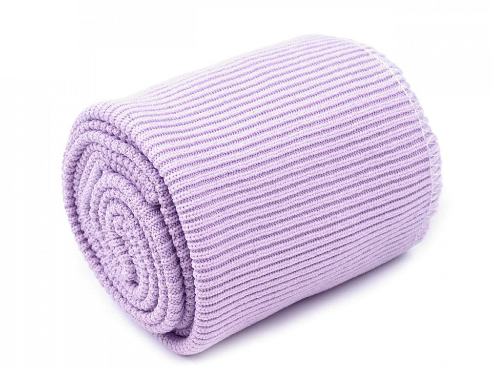 Set bordură și manșete elastice tricotate, lățime 7 cm - Negru (1 Set)