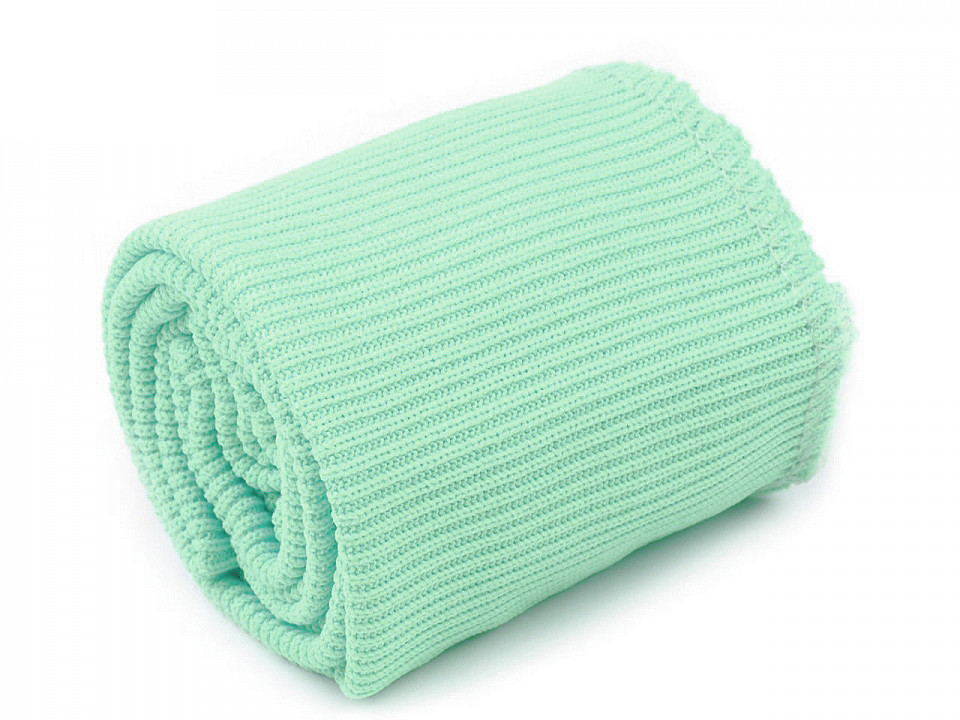 Set bordură și manșete elastice tricotate, lățime 7 cm - Negru (1 Set)