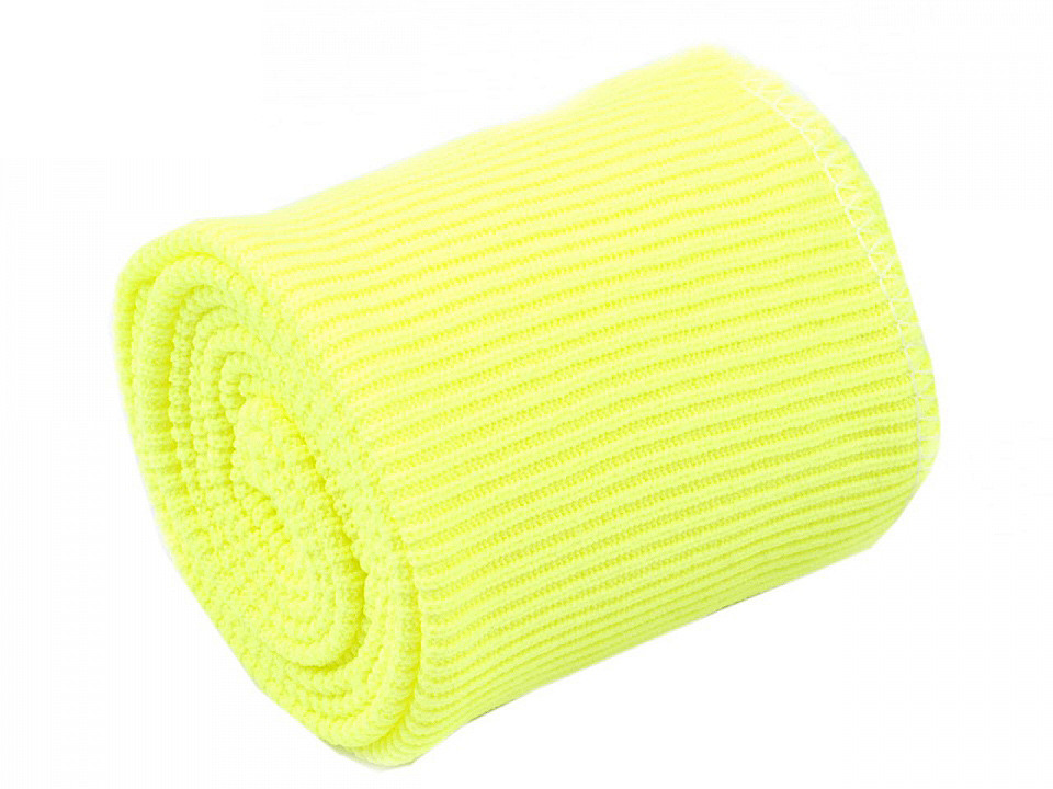 Set bordură și manșete elastice tricotate, lățime 7 cm - Negru (1 Set)