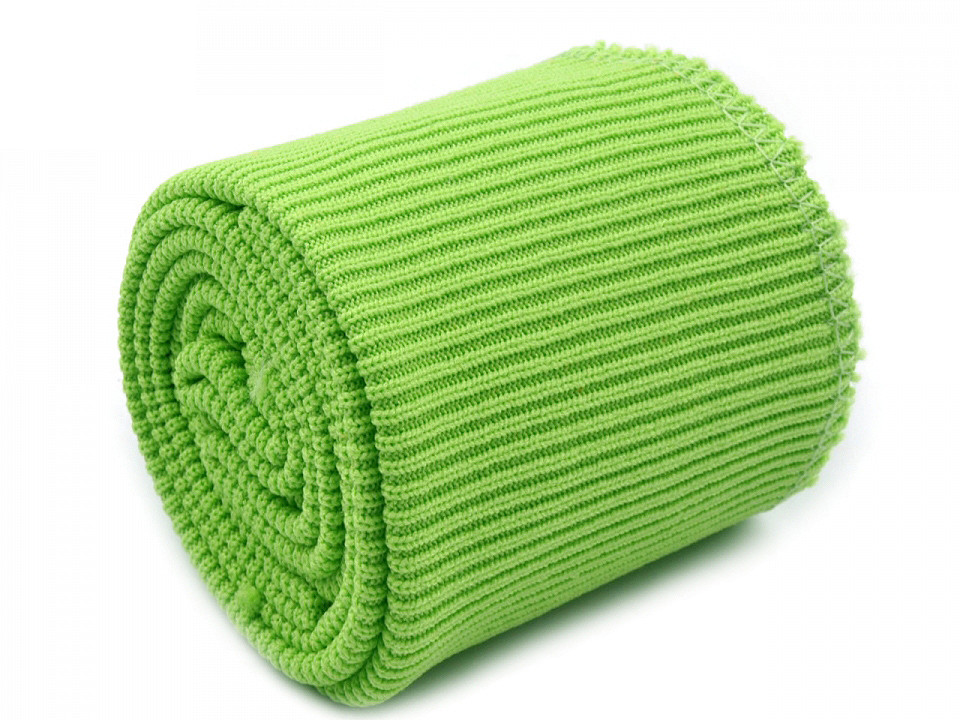 Set bordură și manșete elastice tricotate, lățime 7 cm - Negru (1 Set)