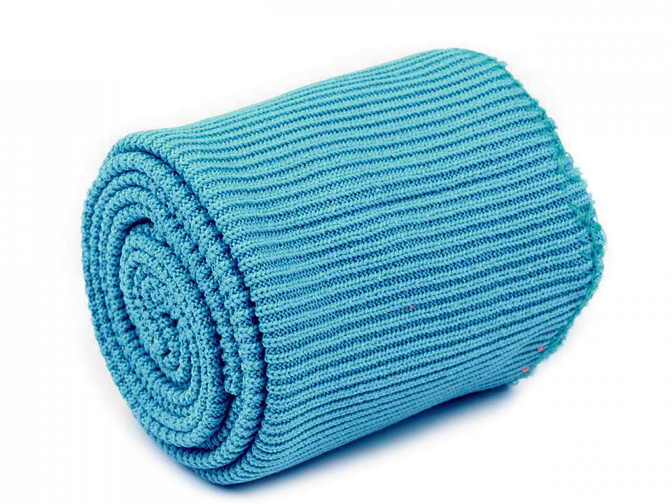 Set bordură și manșete elastice tricotate, lățime 7 cm - Negru (1 Set)