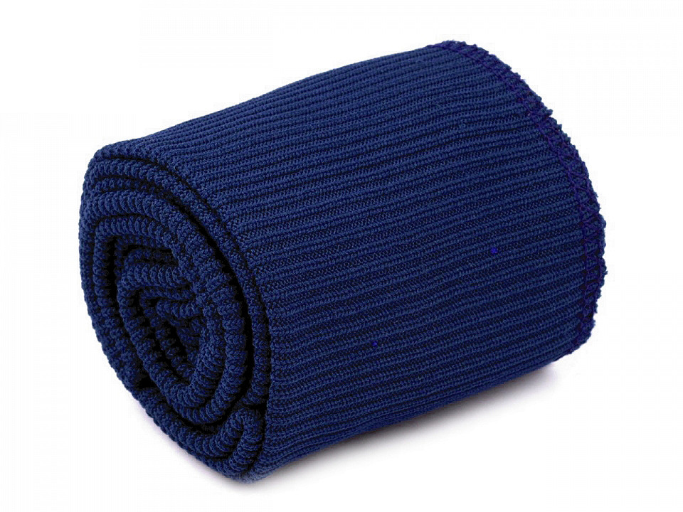 Set bordură și manșete elastice tricotate, lățime 7 cm - Negru (1 Set)