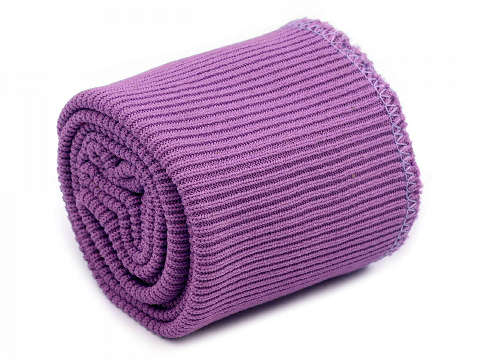 Set bordură și manșete elastice tricotate, lățime 7 cm - Negru (1 Set)