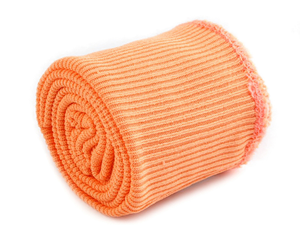 Set bordură și manșete elastice tricotate, lățime 7 cm - Negru (1 Set)