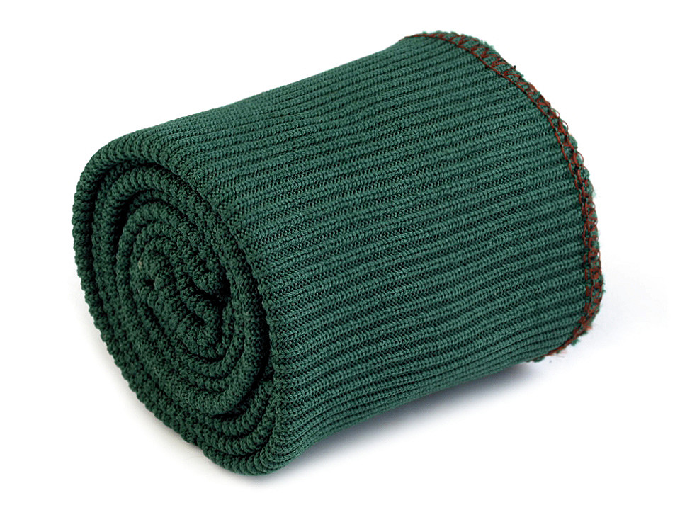 Set bordură și manșete elastice tricotate, lățime 7 cm - Negru (1 Set)