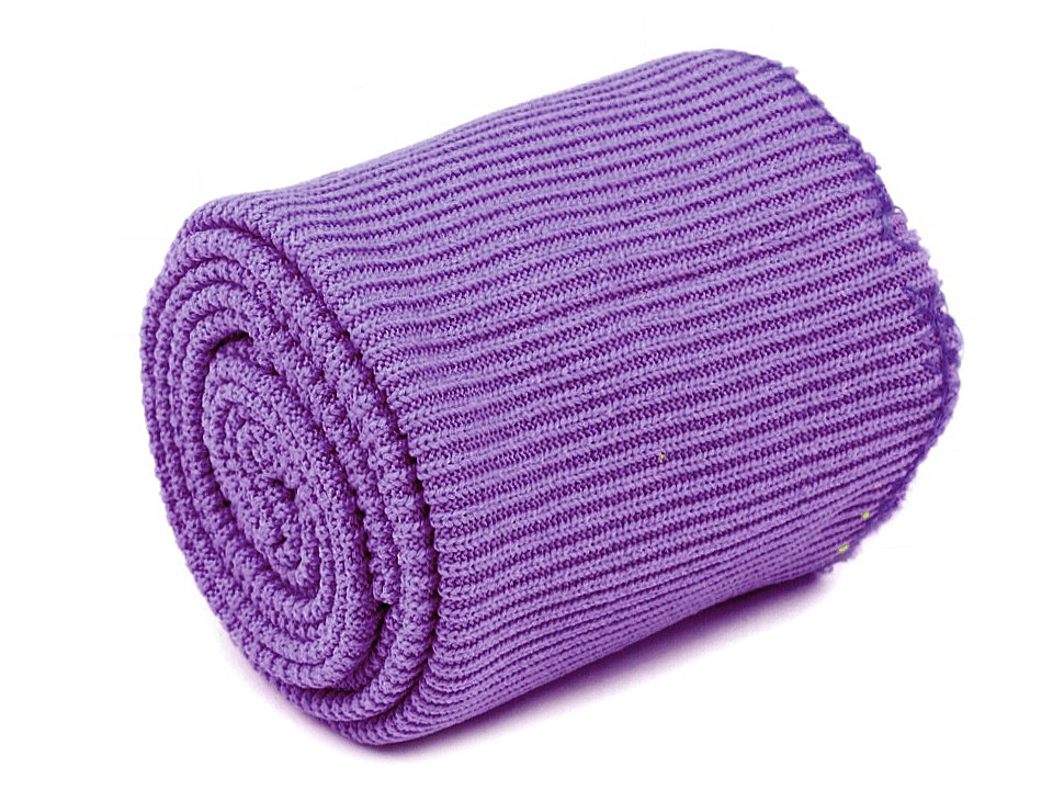 Set bordură și manșete elastice tricotate, lățime 7 cm - Negru (1 Set)