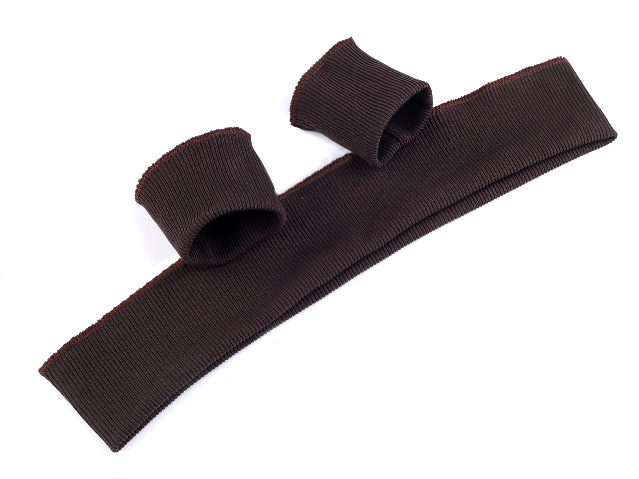 Set bordură și manșete elastice tricotate, lățime 7 cm - Negru (1 Set)