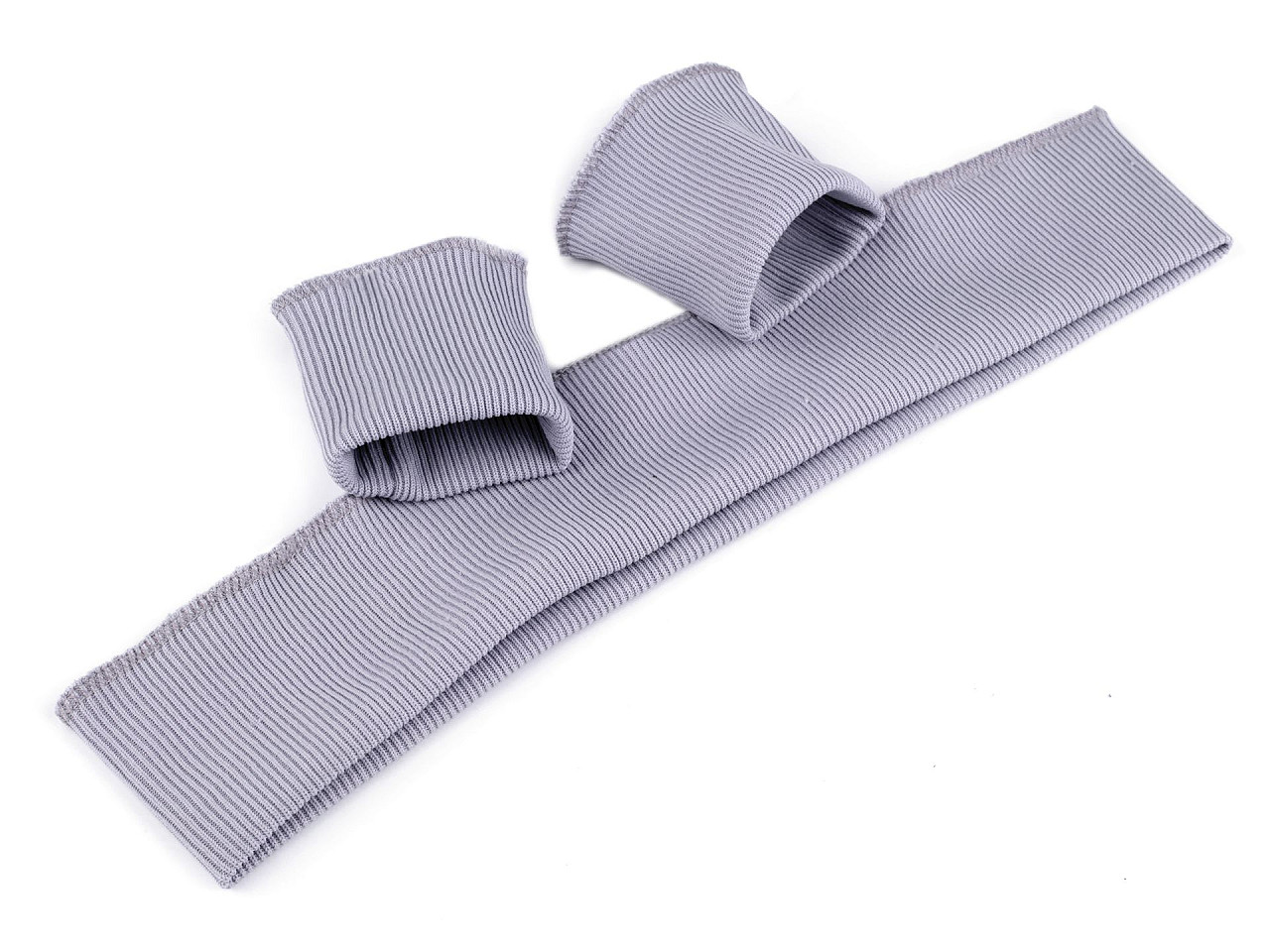 Set bordură și manșete elastice tricotate, lățime 7 cm - Negru (1 Set)