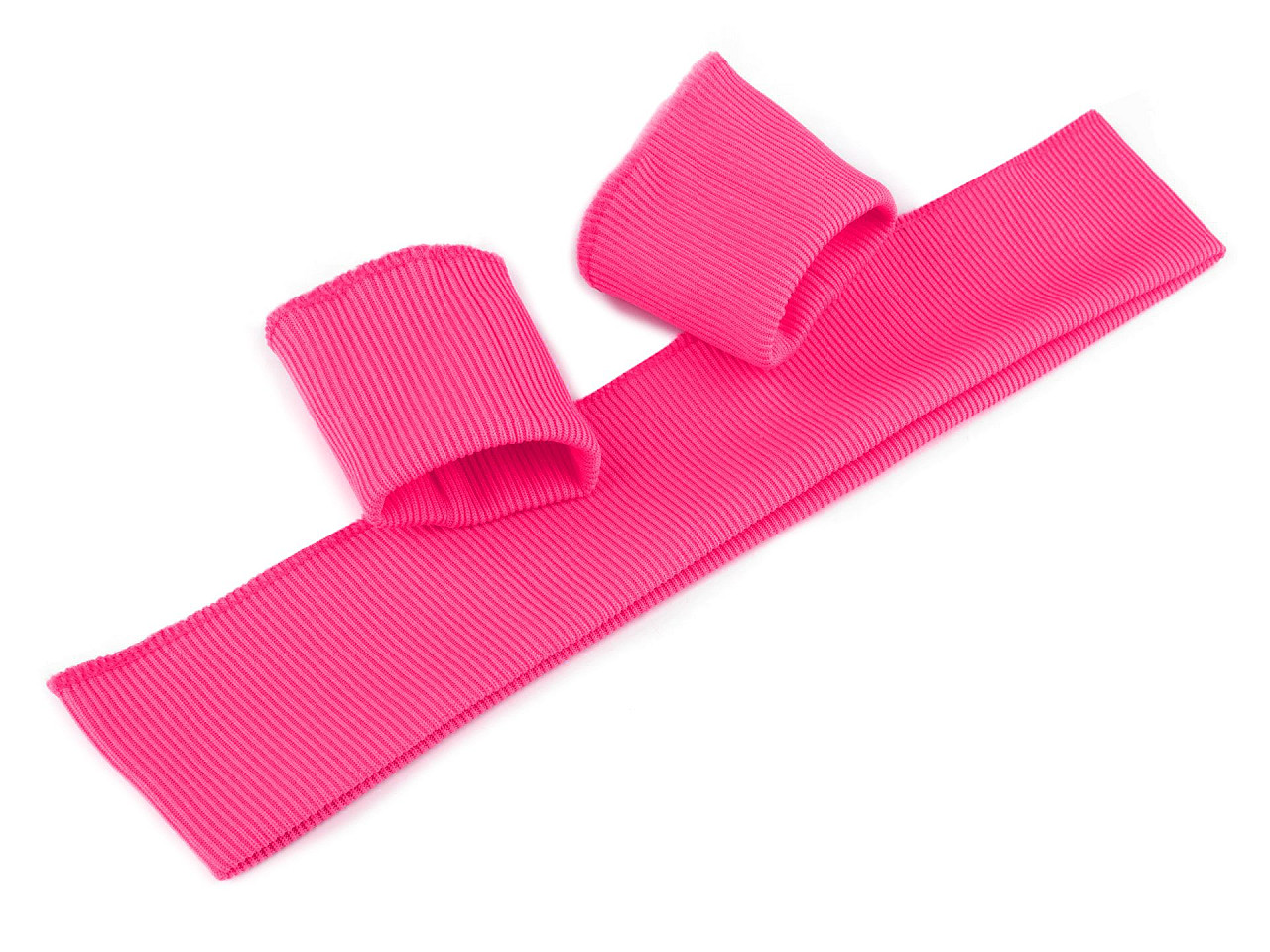 Set bordură și manșete elastice tricotate, lățime 7 cm - Negru (1 Set)