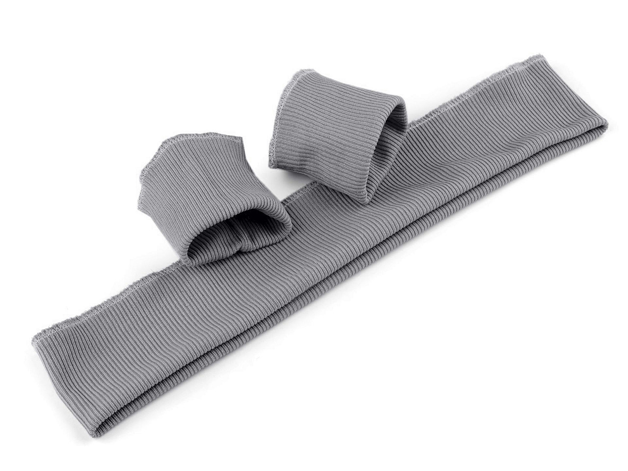 Set bordură și manșete elastice tricotate, lățime 7 cm - Negru (1 Set)