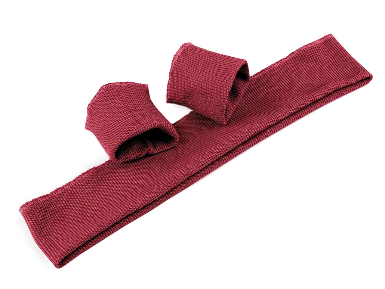 Set bordură și manșete elastice tricotate, lățime 7 cm - Negru (1 Set)