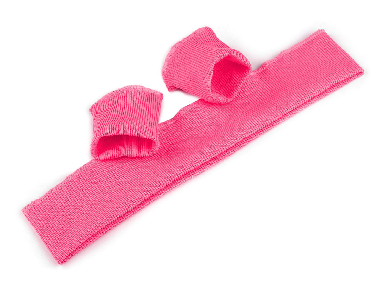 Set bordură și manșete elastice tricotate, lățime 7 cm - Negru (1 Set)