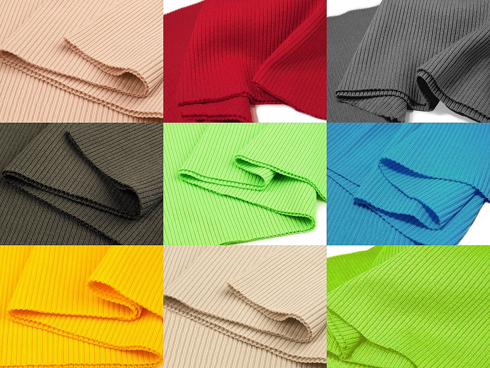 Tricot elastic circular, 15x80 cm - Maro închis (1 Bucată)