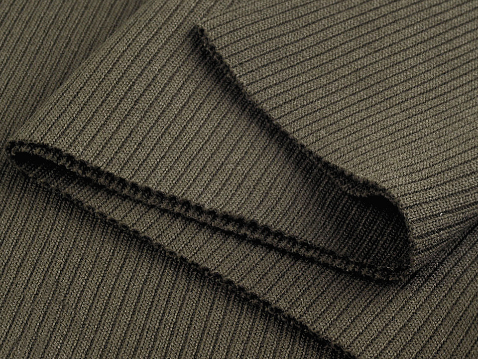 Tricot elastic circular, 15x80 cm - Maro închis (1 Bucată)