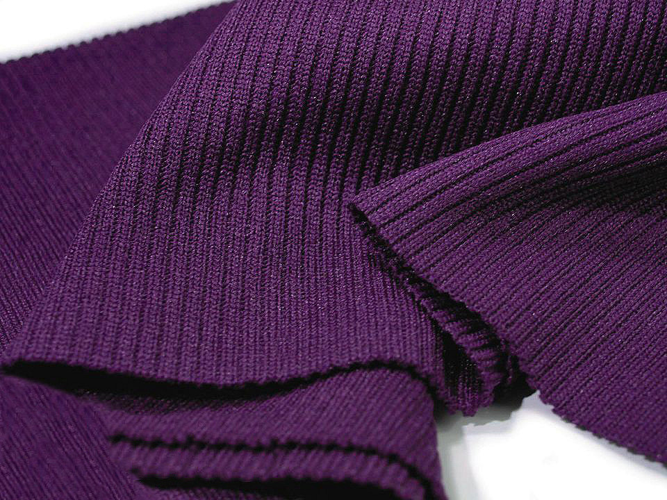 Tricot elastic circular, 15x80 cm - Maro închis (1 Bucată)