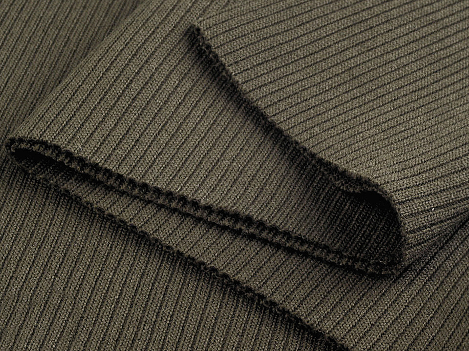 Tricot elastic circular, 15x80 cm - Maro închis (1 Bucată)