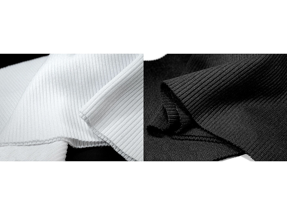 Tricot elastic circular, 15x80 cm - Maro închis (1 Bucată)