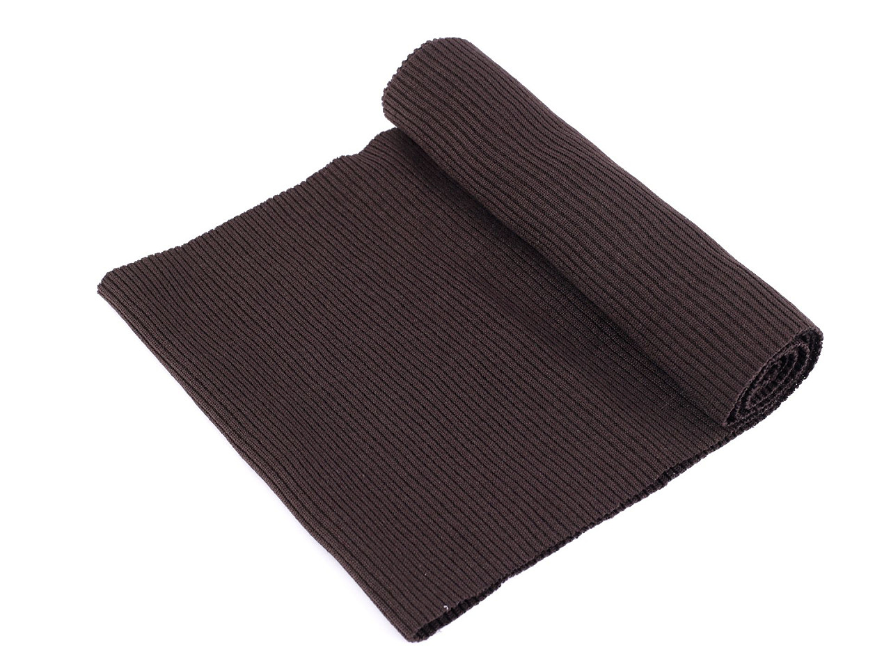 Tricot elastic circular, 15x80 cm - Maro închis (1 Bucată)