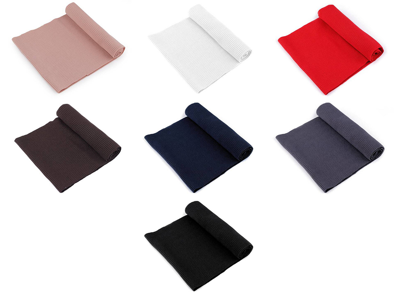 Tricot elastic circular, 15x80 cm - Maro închis (1 Bucată)