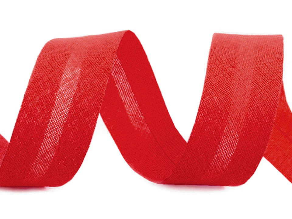 Bandă bias din bumbac, lățime 20 mm - Alb (25 Metri)