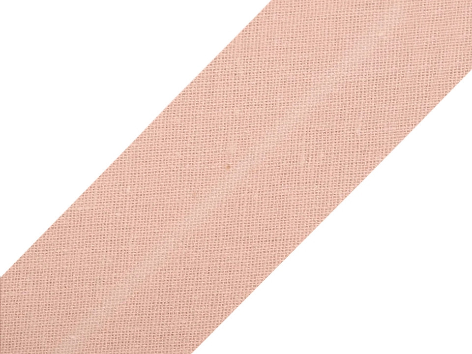 Bandă bias din bumbac, lățime 20 mm - Alb (25 Metri)