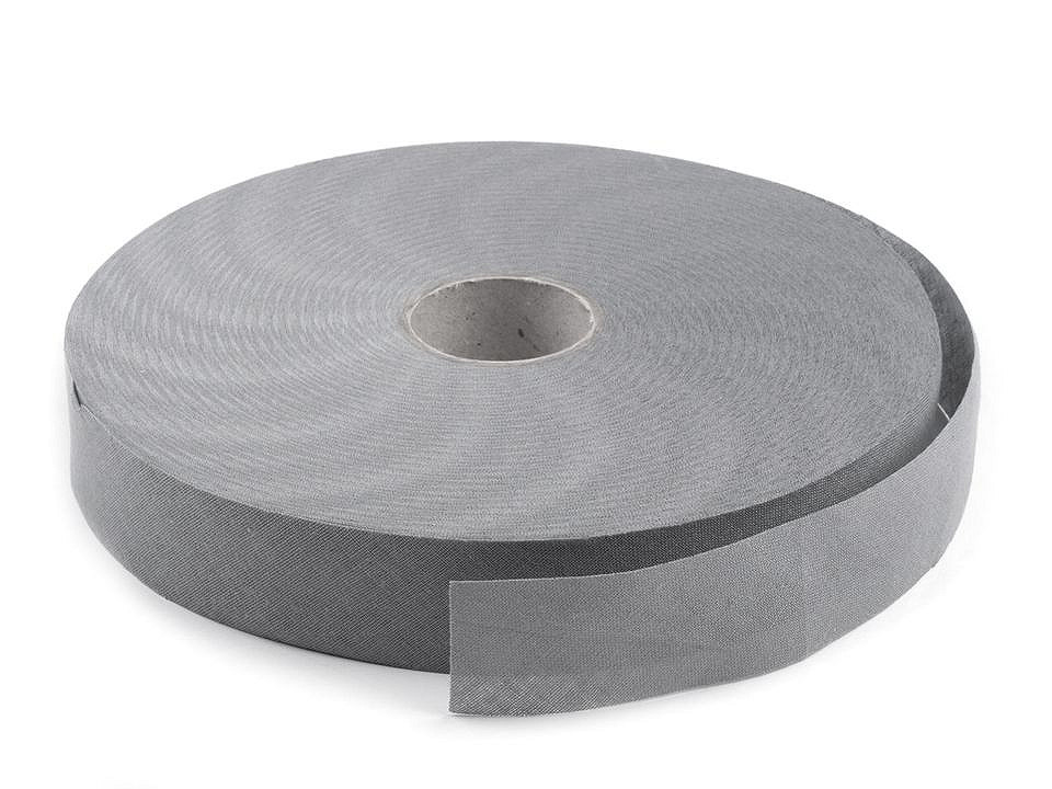 Bandă bias bumbac nepliată, lățime 30 mm - Alb (100 Metri)