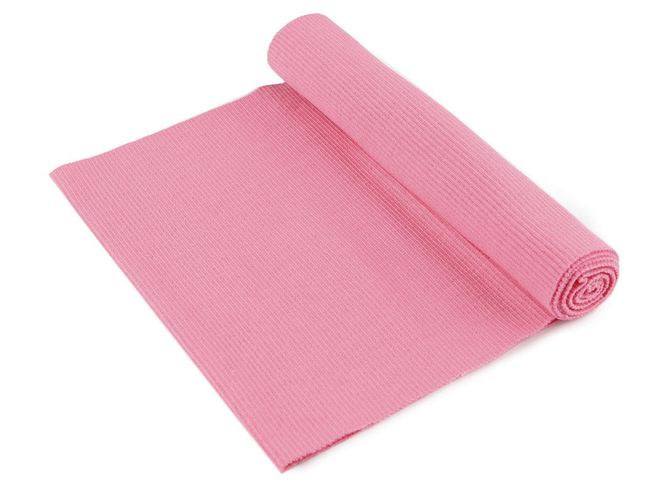 Tricot elastic circular, 16x80 cm - Roz pudrat (1 Bucată)