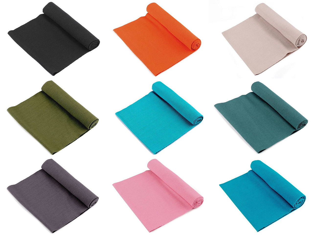 Tricot elastic circular, 16x80 cm - Roz pudrat (1 Bucată)