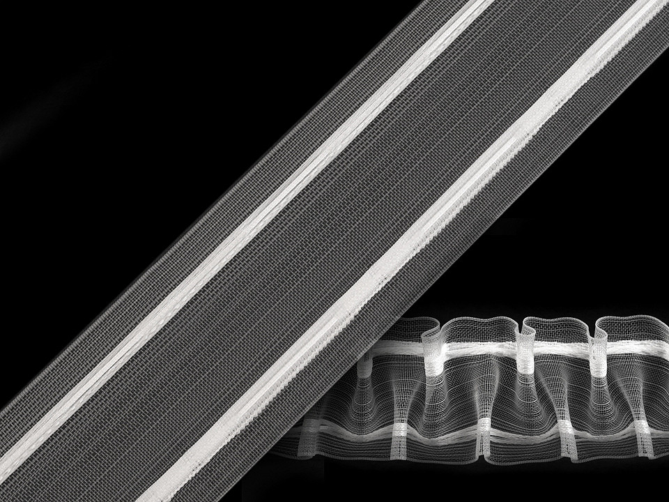 Rejansă transparentă zig-zag, lățime 50 mm - Transparent (50 Metri)