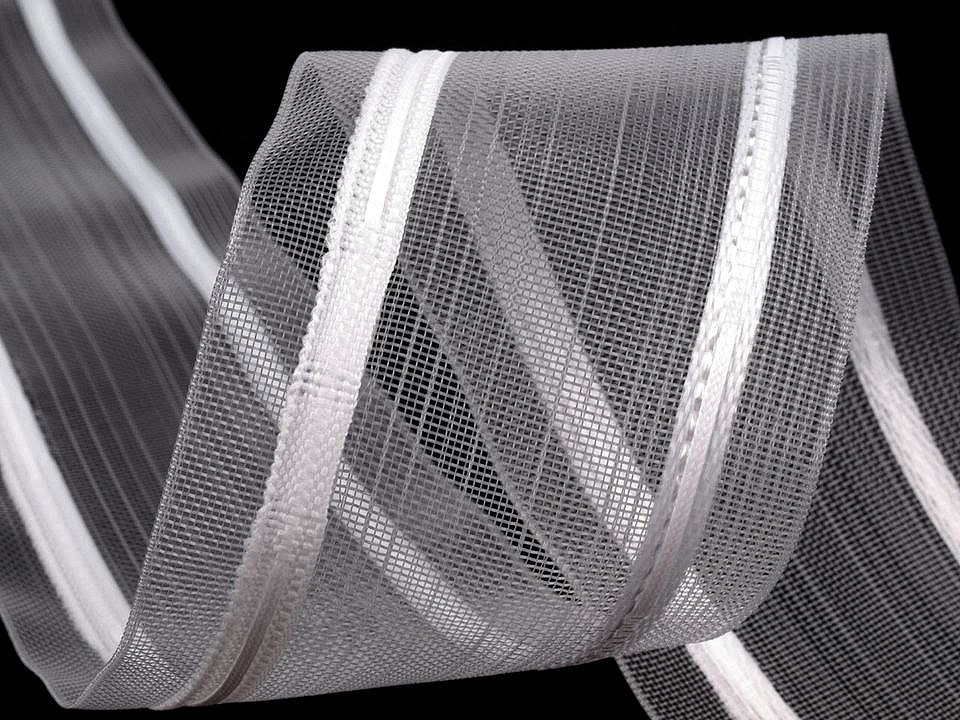 Rejansă transparentă zig-zag, lățime 50 mm - Transparent (50 Metri)
