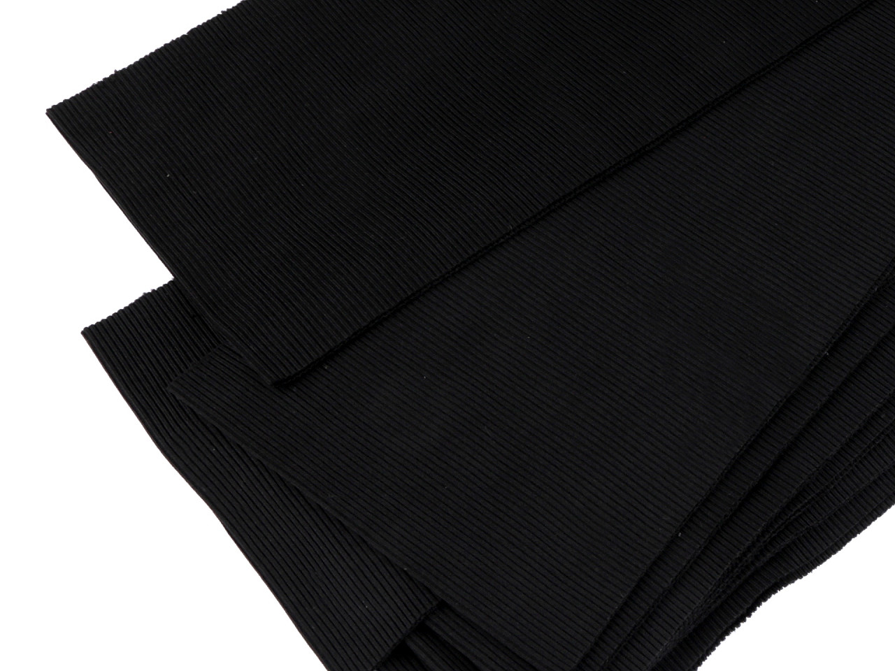 Tricot elastic circular, 16x100 - Negru (1 Bucată)
