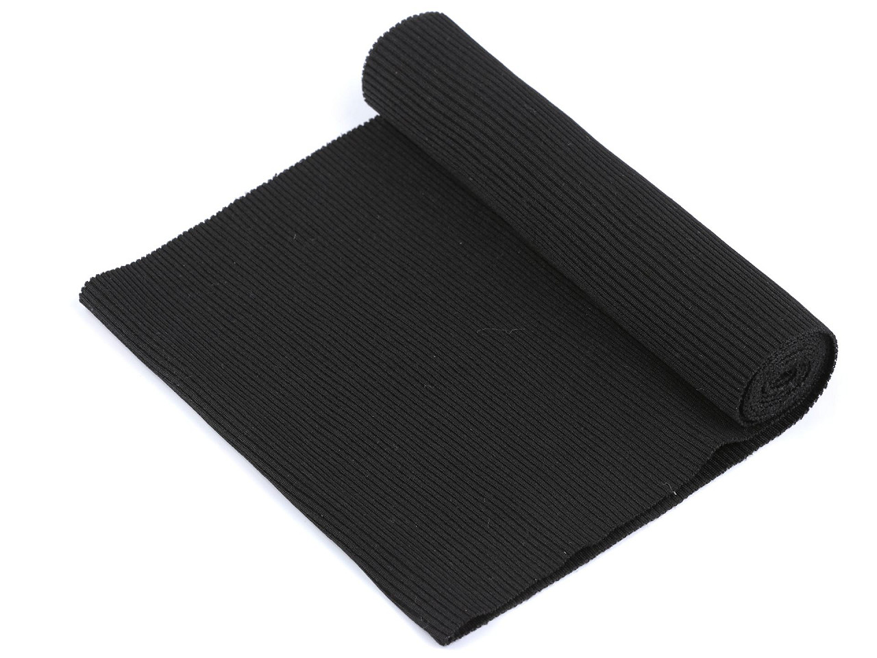 Tricot elastic circular, 16x100 - Negru (1 Bucată)