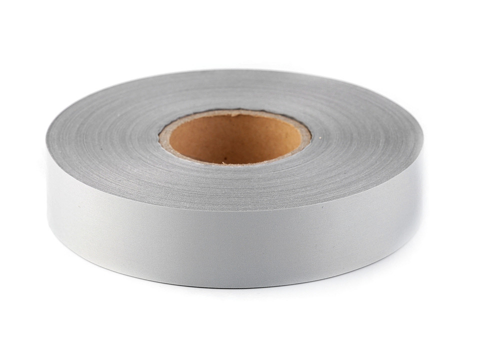Bandă reflectorizantă de cusut, lățime 30 mm - Gri porumbel (100 Metri)