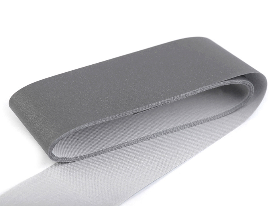 Bandă reflectorizantă de cusut, lățime 30 mm - Gri porumbel (100 Metri)
