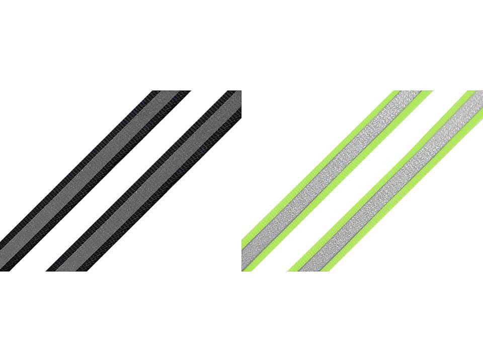 Bandă reflectorizantă textilă, lățime 10 mm - Galben reflectorizant (50 Metri)